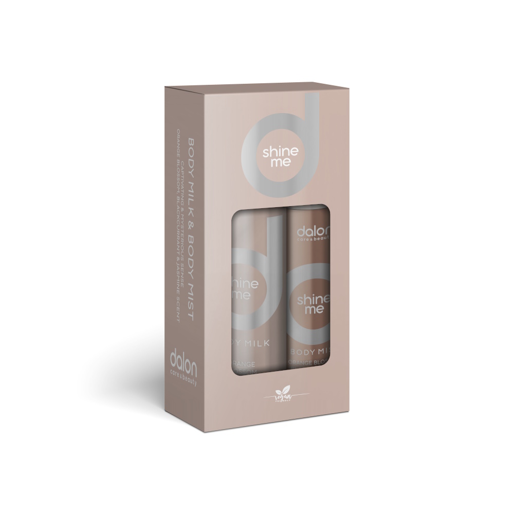 DALON BODY MIST 100ML + MILK 200ML_SHINE ME_GIFT BOX
