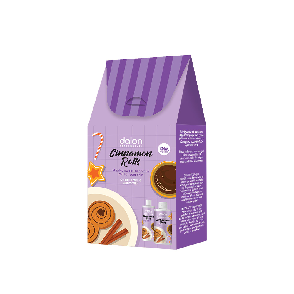 DALON XMAS PACK CINNAMON ROLLS (BODY MILK 200ML+ SHOWER GEL 300ML)