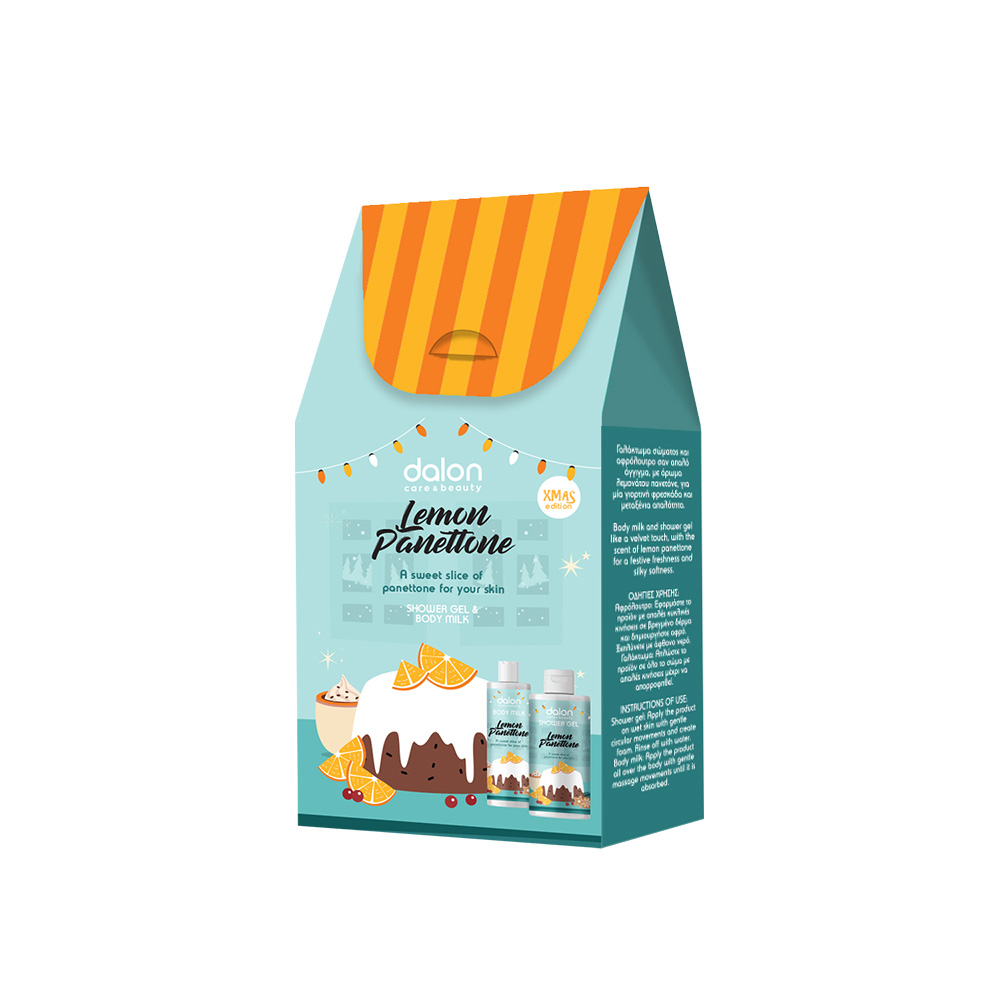 DALON XMAS PACK LEMON PANETTONE (BODY MILK 200ML+ SHOWER GEL 300ML)